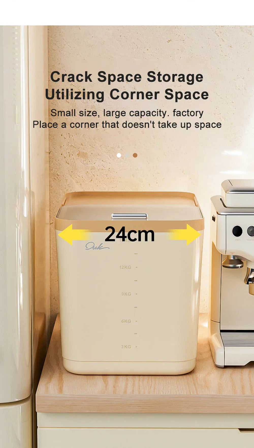 10KG Storage Container – Sealed Cereal, Pet Food, Rice, or Flour Dispenser with Buckle