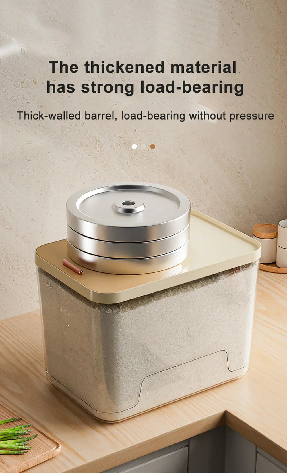 10KG Storage Container – Sealed Cereal, Pet Food, Rice, or Flour Dispenser with Buckle