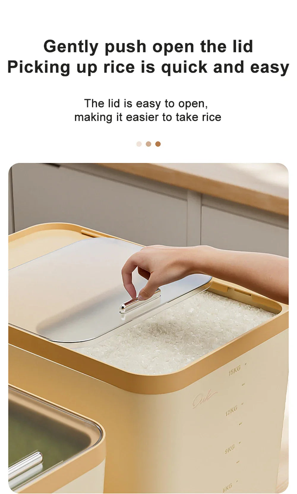 10KG Storage Container – Sealed Cereal, Pet Food, Rice, or Flour Dispenser with Buckle